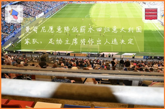 曼奇尼愿意降低薪水回归意大利国家队,足协主席将作出人选决定
